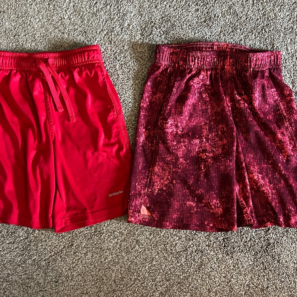 Athletic Works Kids Red and Patterned Shorts
